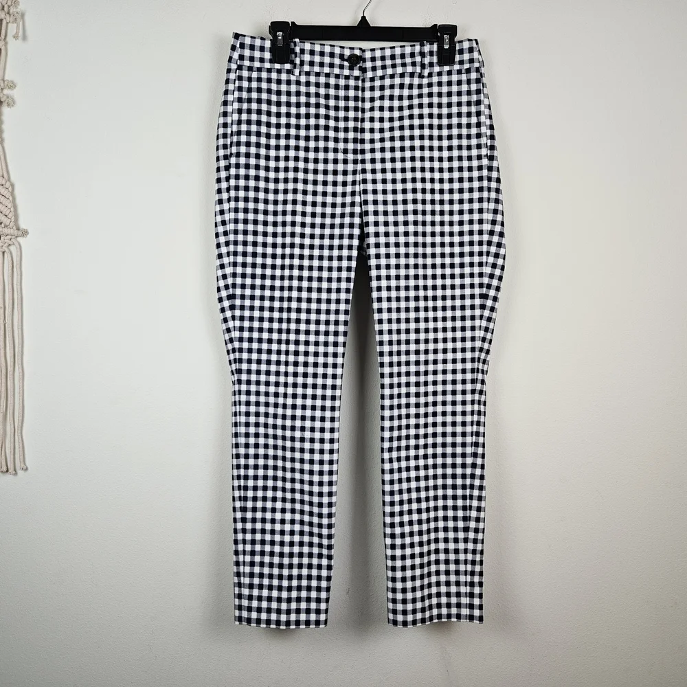 J.Crew Skimmer pant in gingham Size 8 Career Preppy